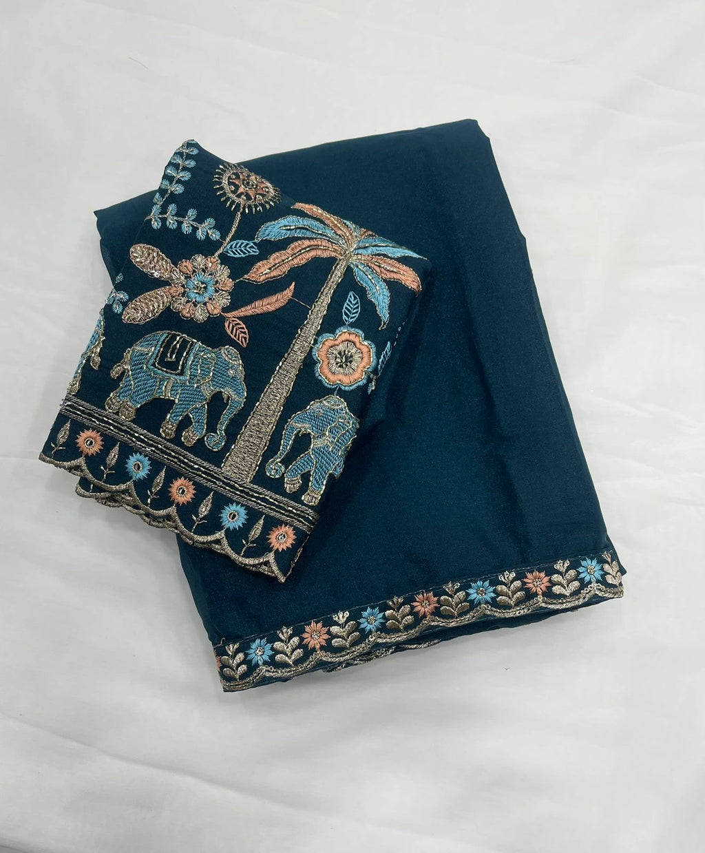 Georgette Embroidered Saree 10