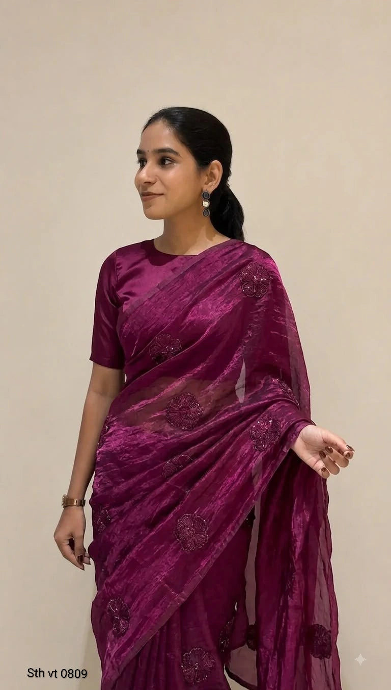 DHURVA  SAREES WITH BLOUSE 5