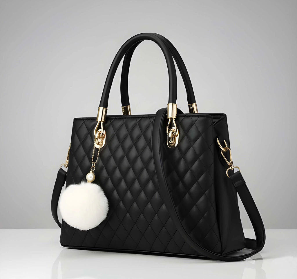 Stylish Ladies PU Leather Shoulder Handbag Premium Fashion Tote Bag with Spacious Multi-Compartment 6