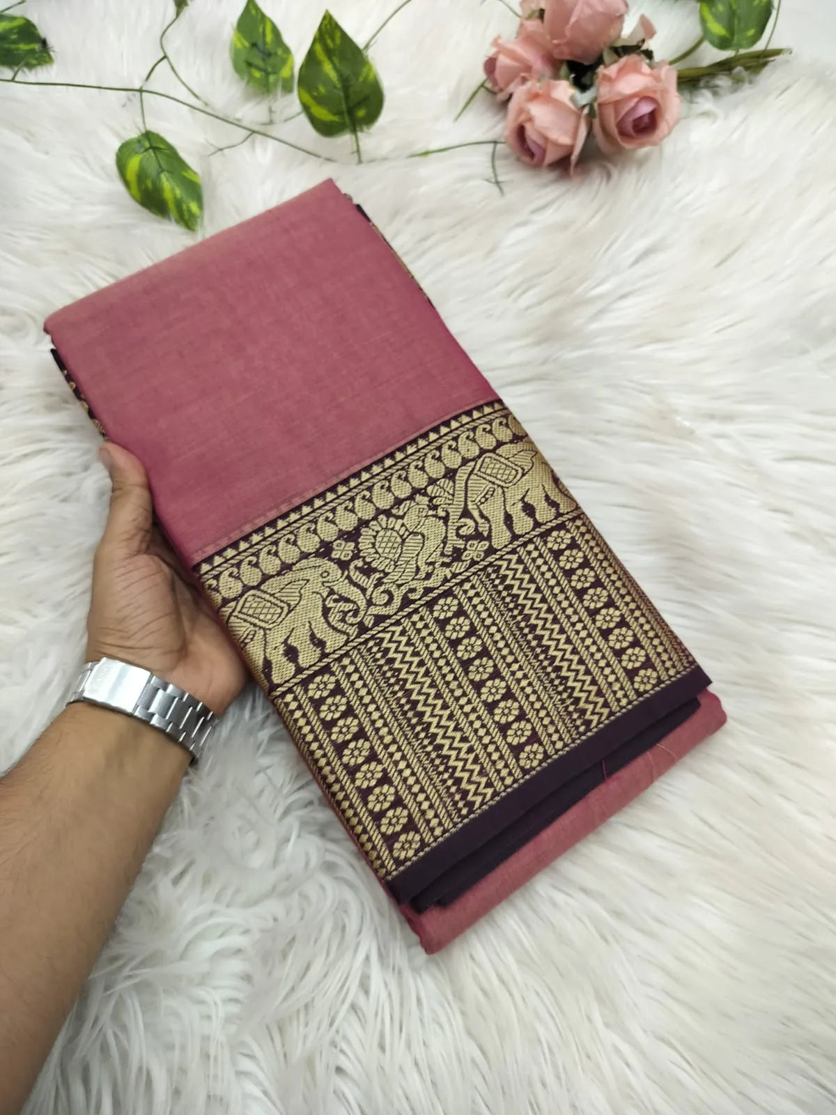 Pure Narayanpet Cotton Saree with Blouse 10