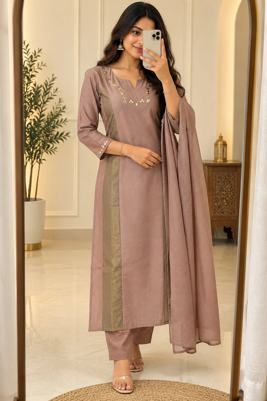 Roman Silk Kurta Set 3