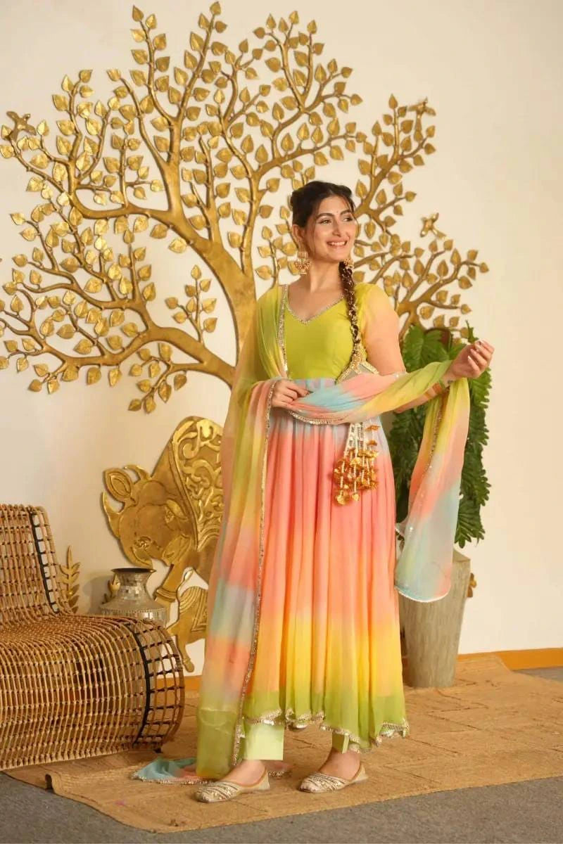 Elegant 3-Piece Anarkali Set 1