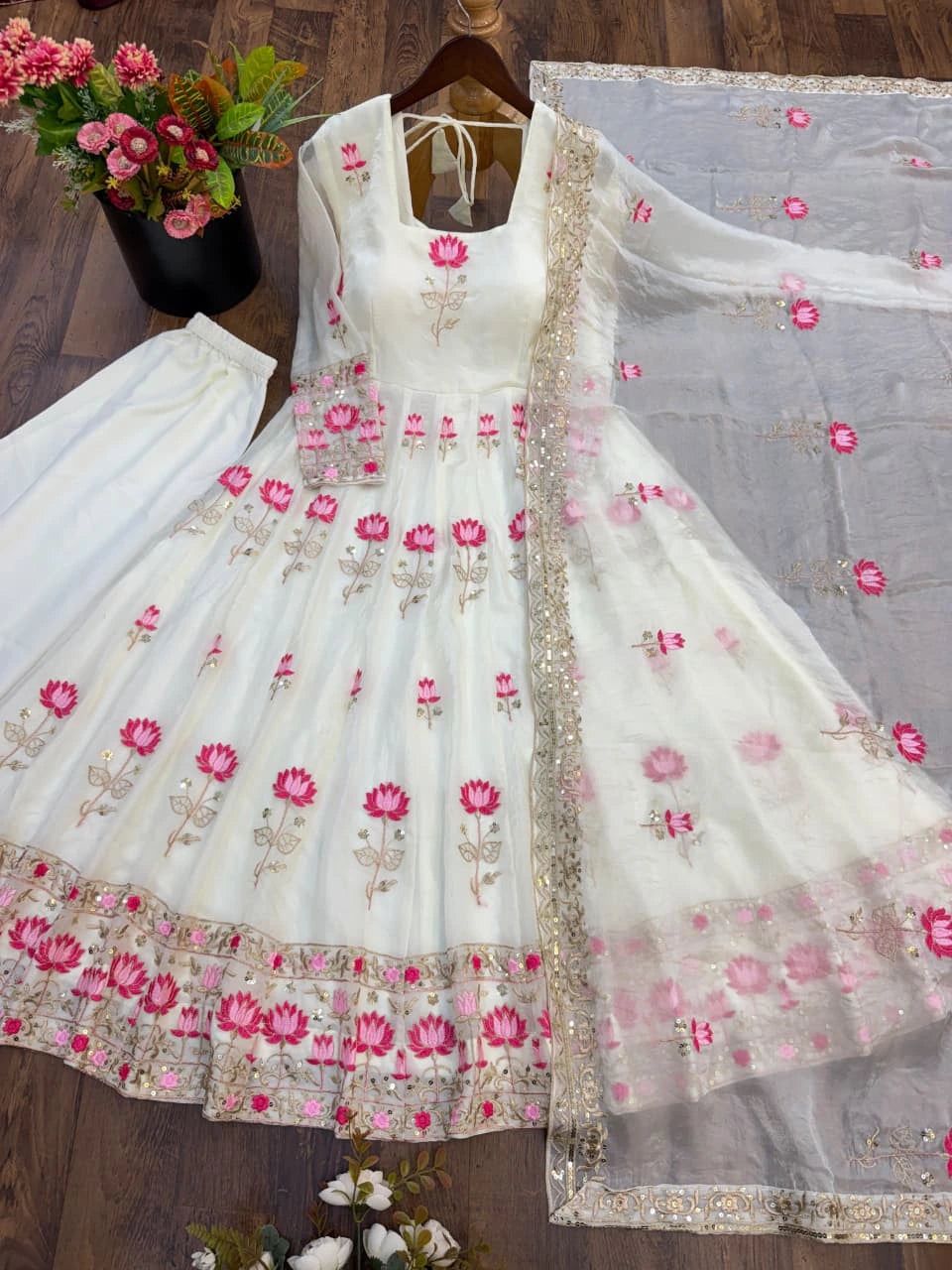 Fendy Silk Anarkali Gown Set 7
