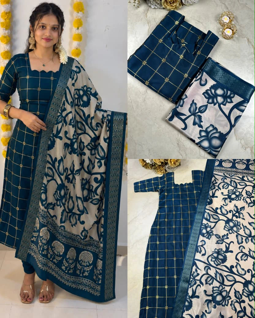 Kurti with Kalamkari Dupatta 1