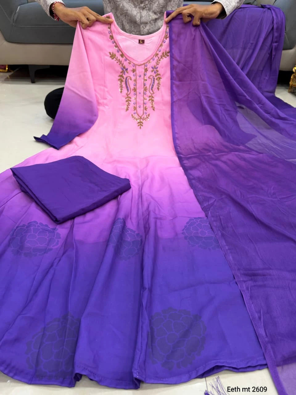 Chiffon Anarkali Gown Set 6
