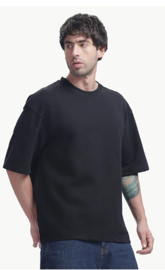 Oversized French Terry Cotton T-Shirt 6