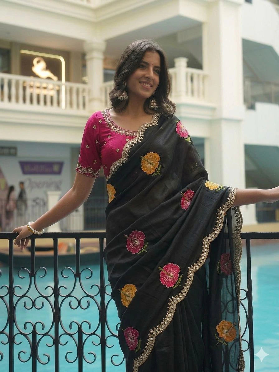 Rangoli Silk Embroidered Saree 1
