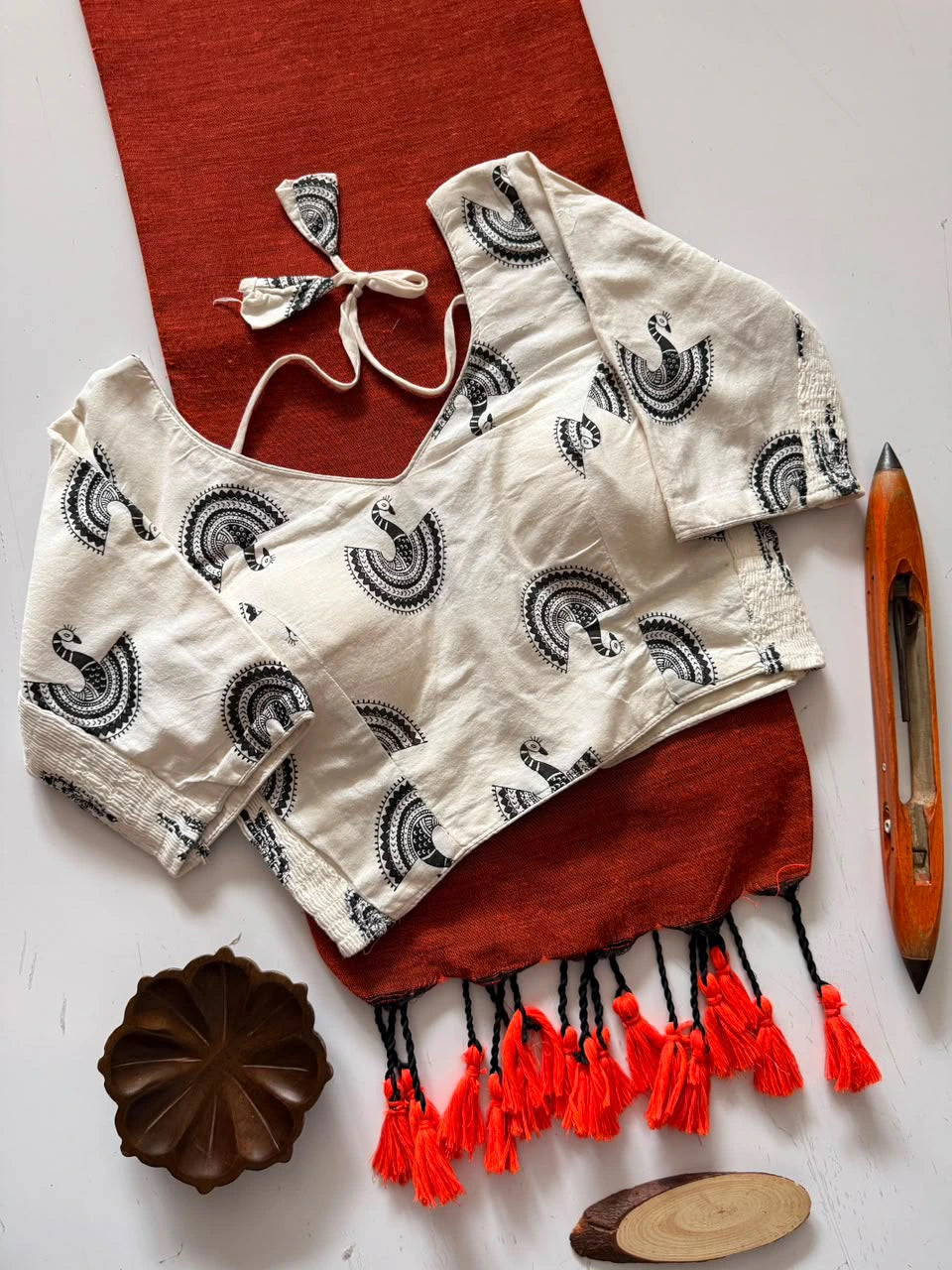 KHADI COTTON with blouse 5