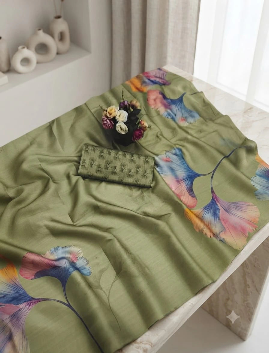 Tissue Digital Saree with Blouse 10