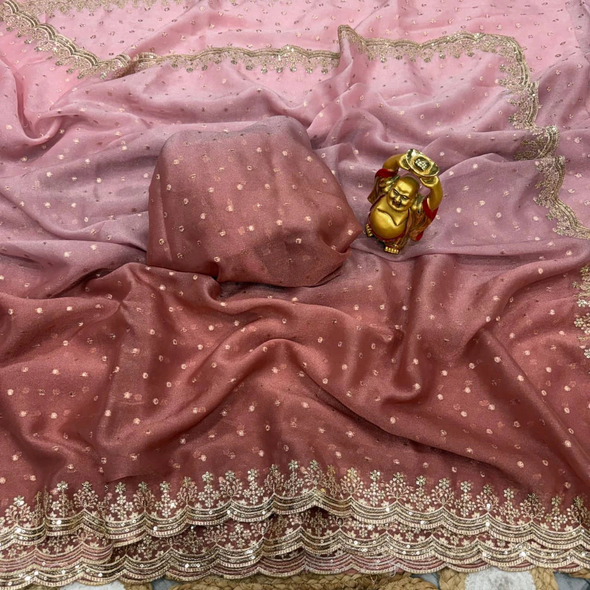 Moss Butti Sequinned Saree 4