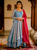Sindoor Tissue Silk Gown 1