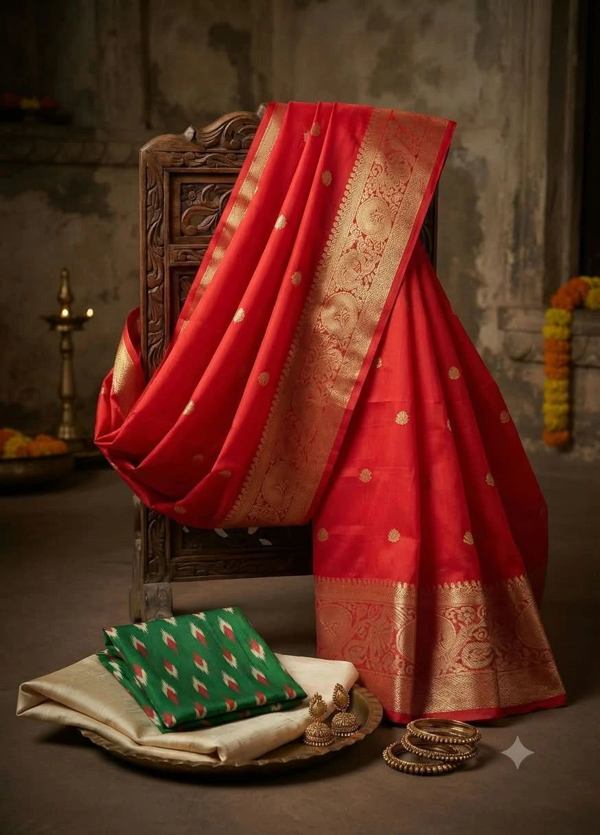 Premium Dola Silk Saree with Elegant Border 1