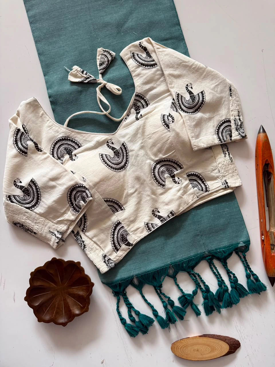 KHADI COTTON with blouse 3