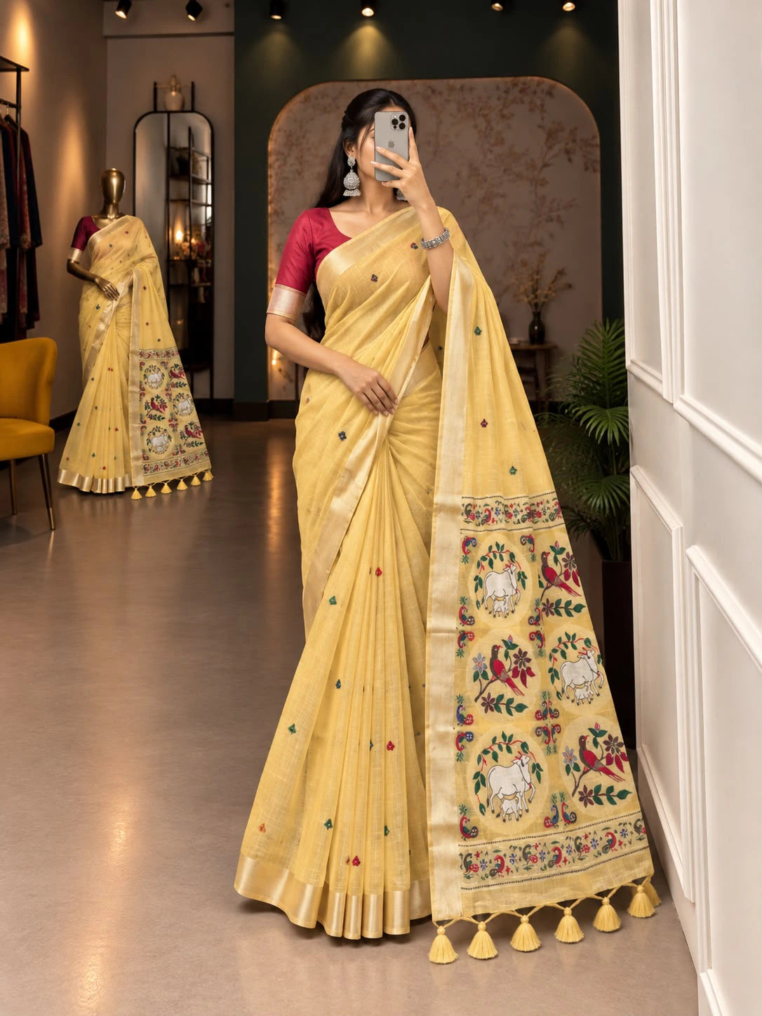 Cotton Zari Woven Saree 6