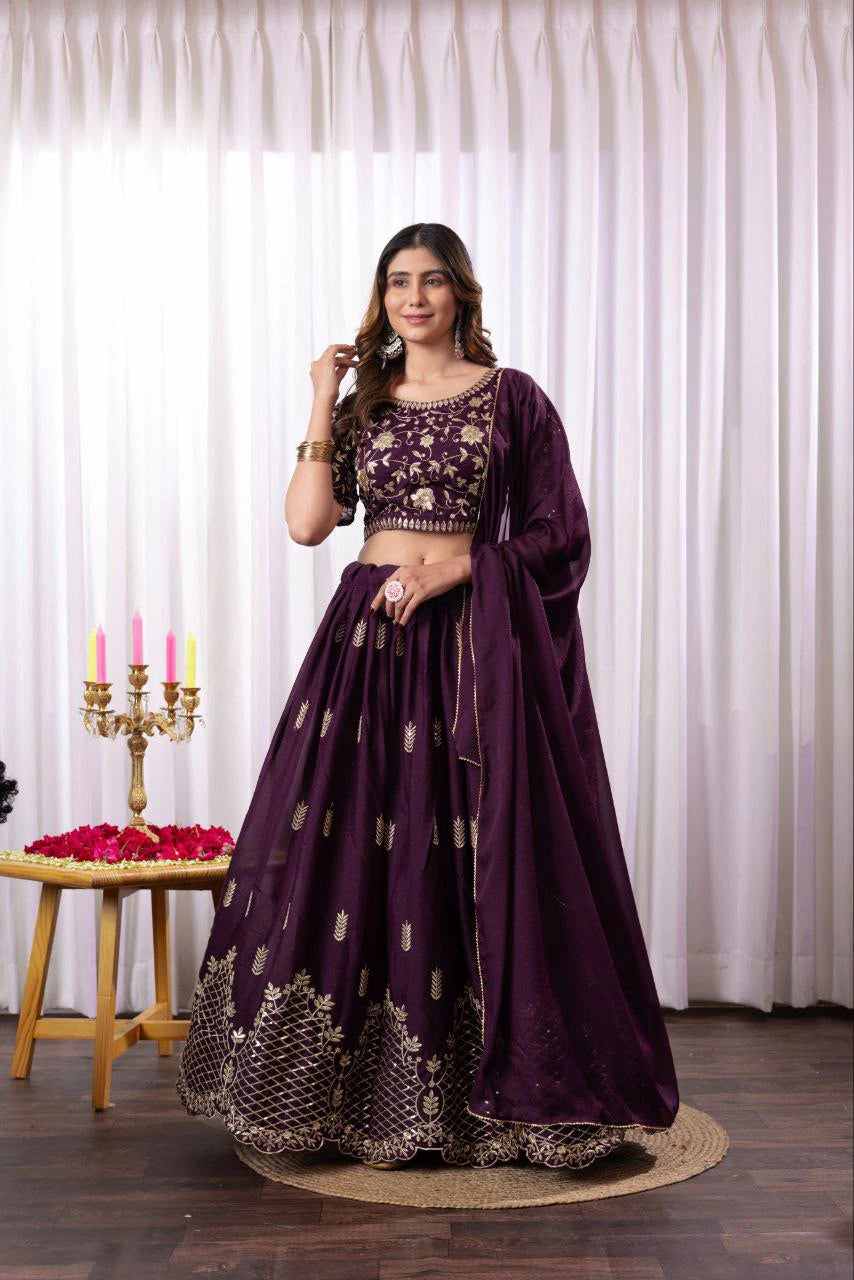 Georgette Embroidered Lehenga Choli Set 2