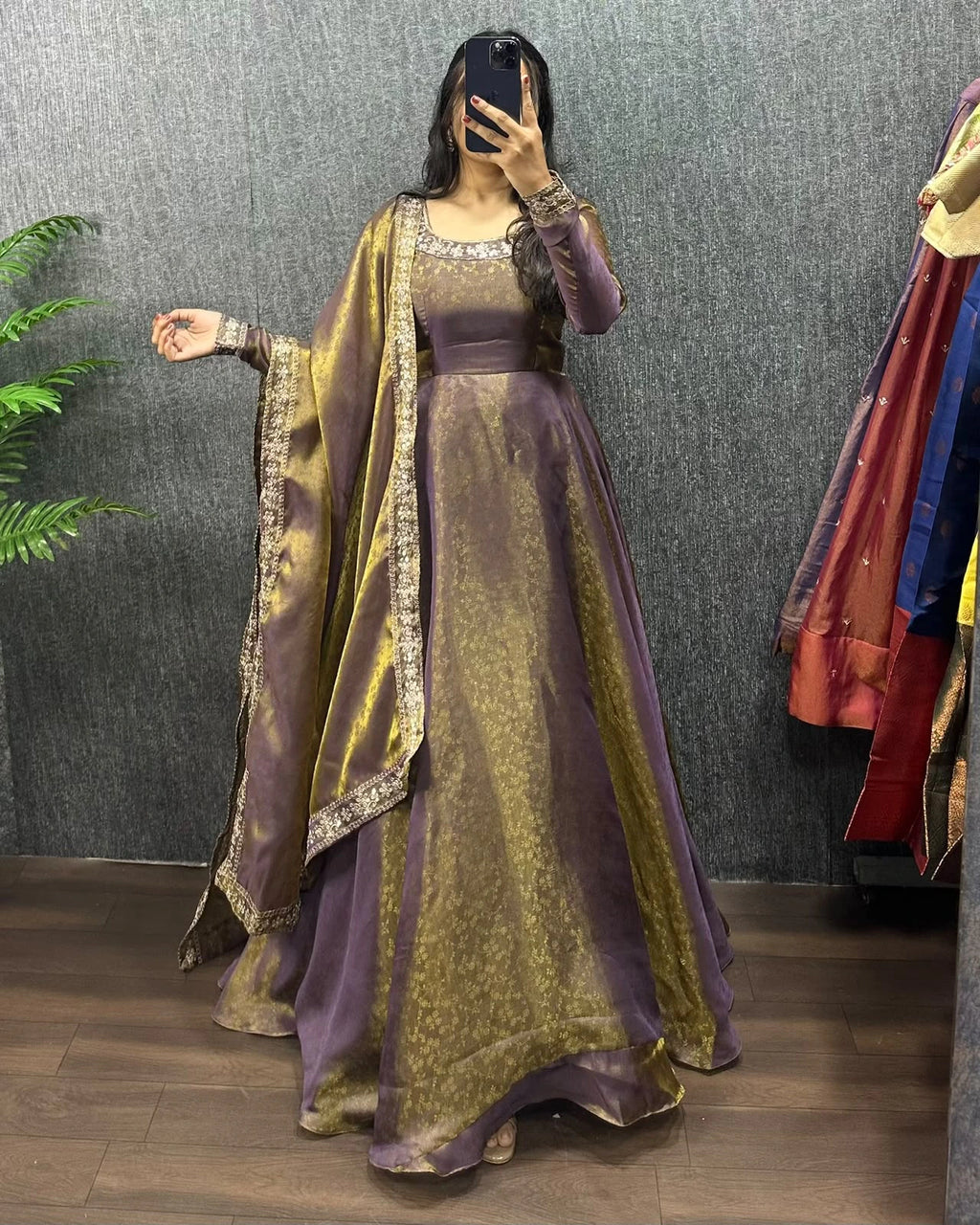 Silk Jacquard Gown 9