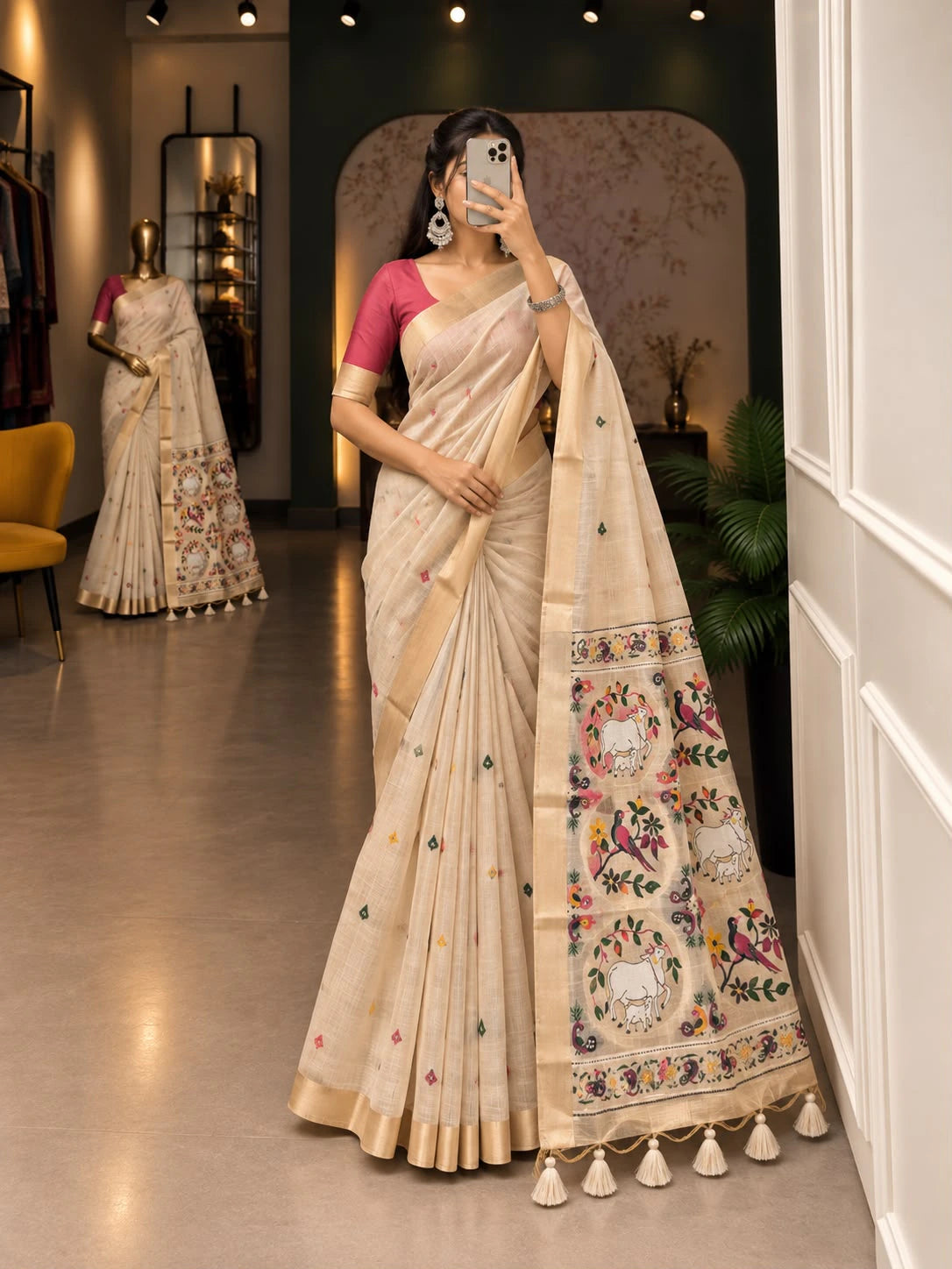 Cotton Zari Woven Saree 5