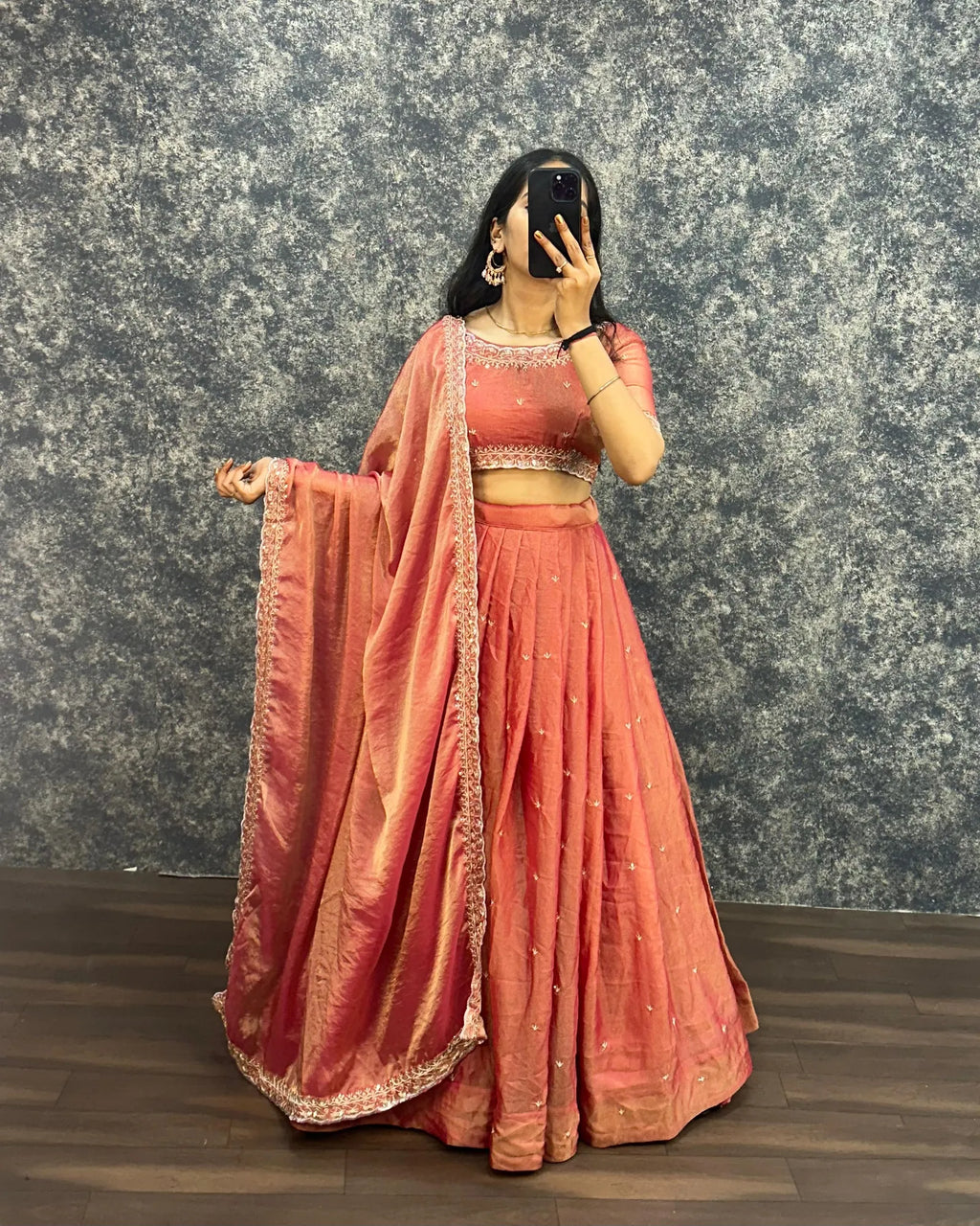 Traditional Tissue Silk Lehenga Choli Set 8