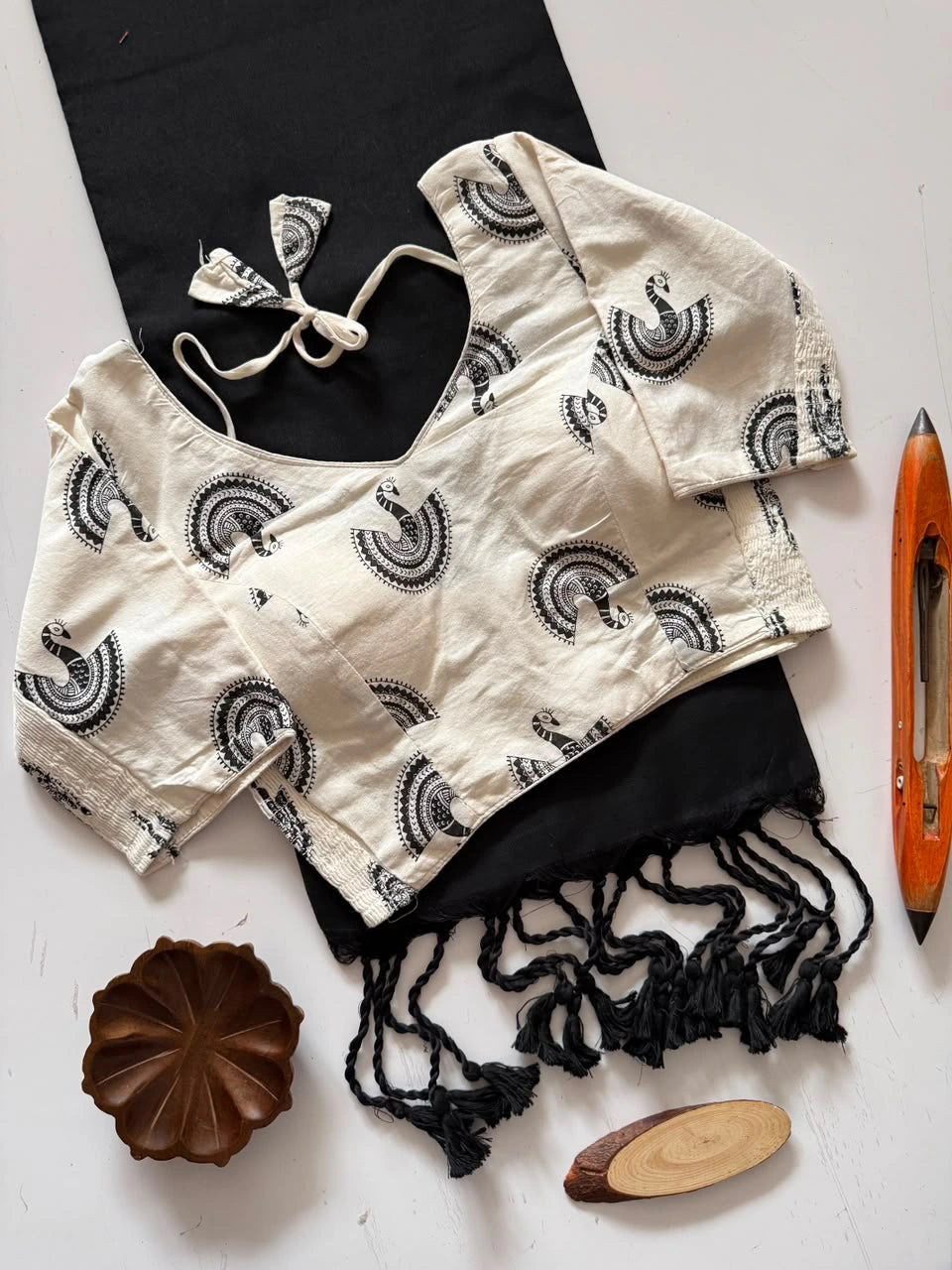 KHADI COTTON with blouse 2