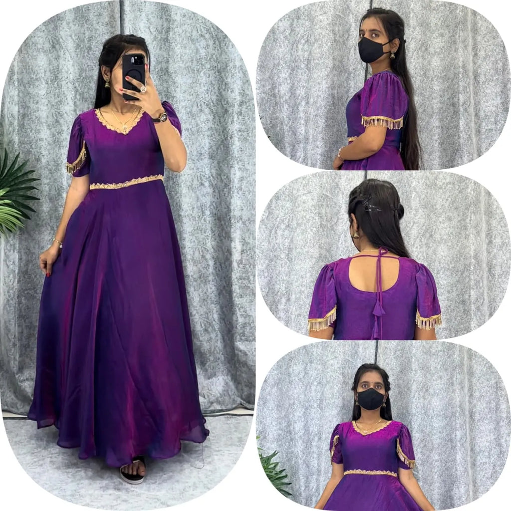 👑👑Premium Muhana Designer Space Silk Gown👑👑 7