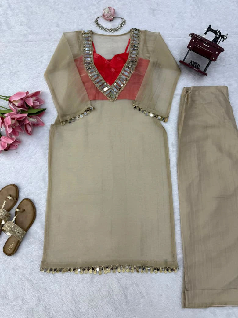 Salsa Silk Gown Set for Women 10