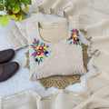 👗💥💥Presenting By New Party Wear L@@K Pure Viscos Mul Chanderi Cotton A Line pattern P@nt With Dup 1