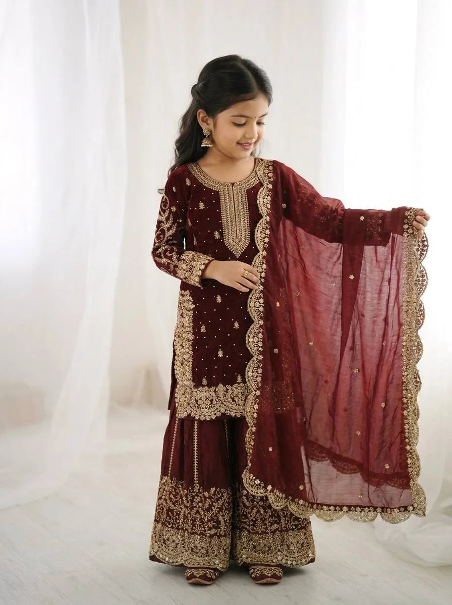 💕💕Premium mom & daughter Combo Ready to Wear sharara set💕💕 1