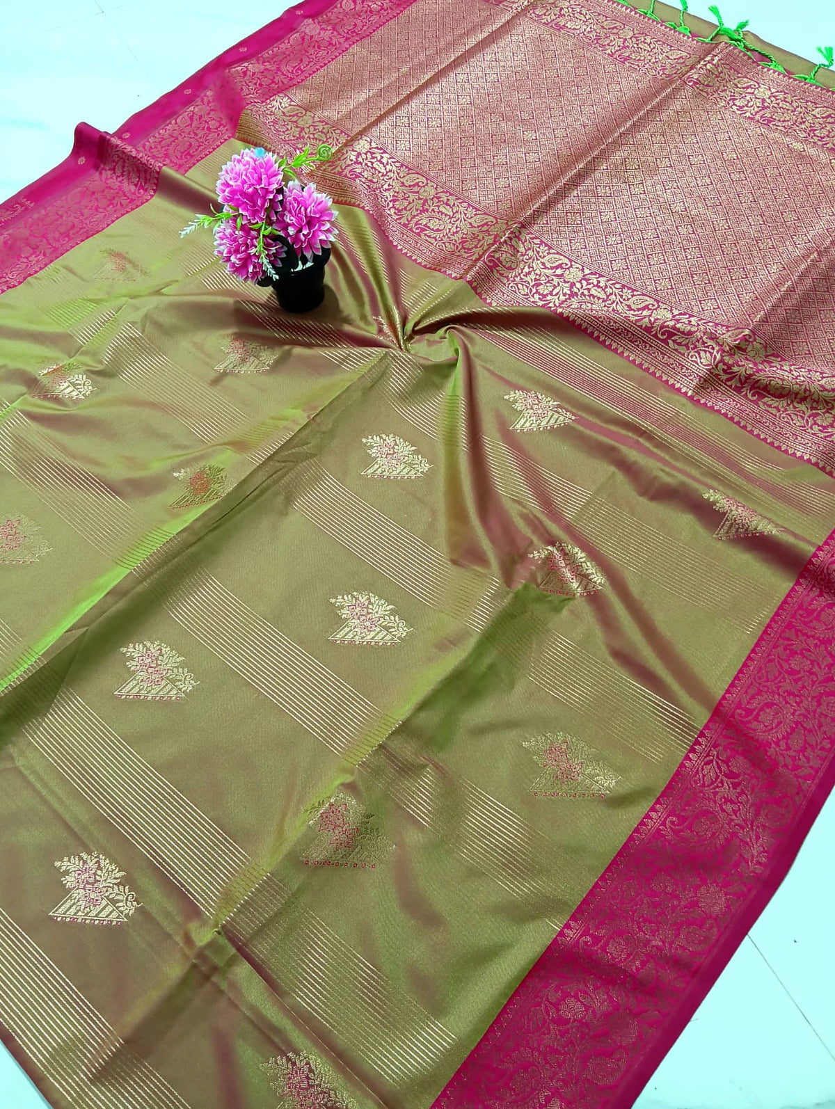 Soft Silk Saree with Blouse 3