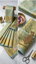 Soft Silk Saree with Aari Work Blouse 2