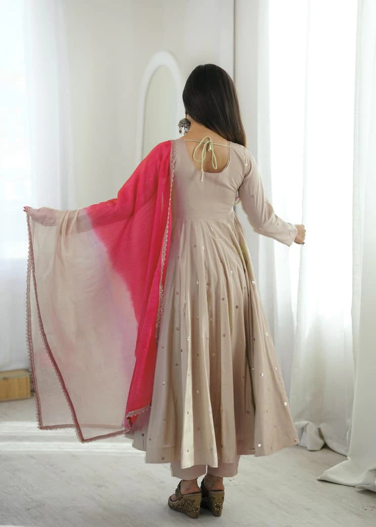 Roman Silk Anarkali Set 2