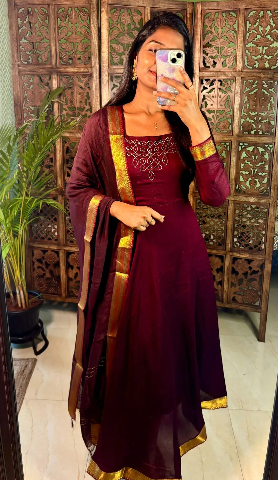🌸🌸Kadhalar Dhinam Roja Outfit Recreation  Hand Work Gown with Duppata (New Colours Added)🌸🌸 8