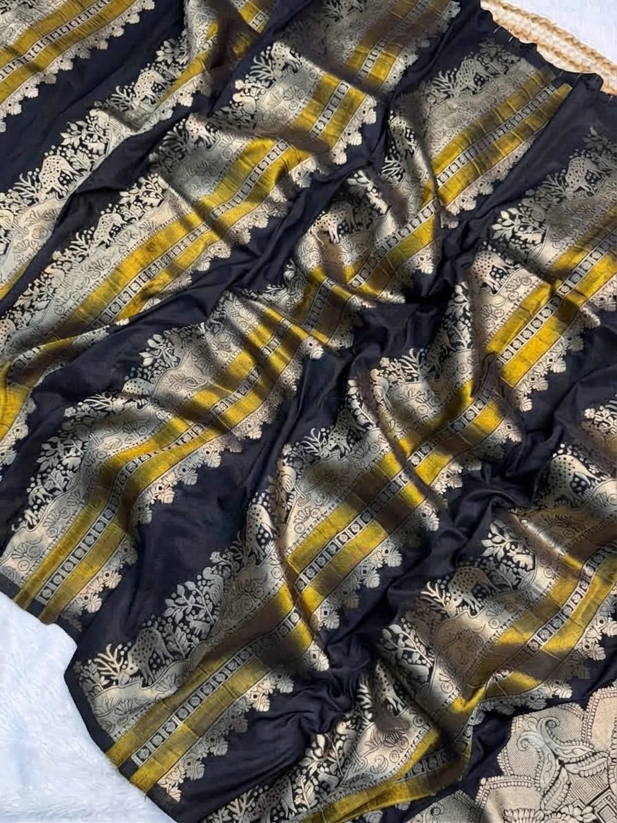 Zari Woven Saree with Blouse 1