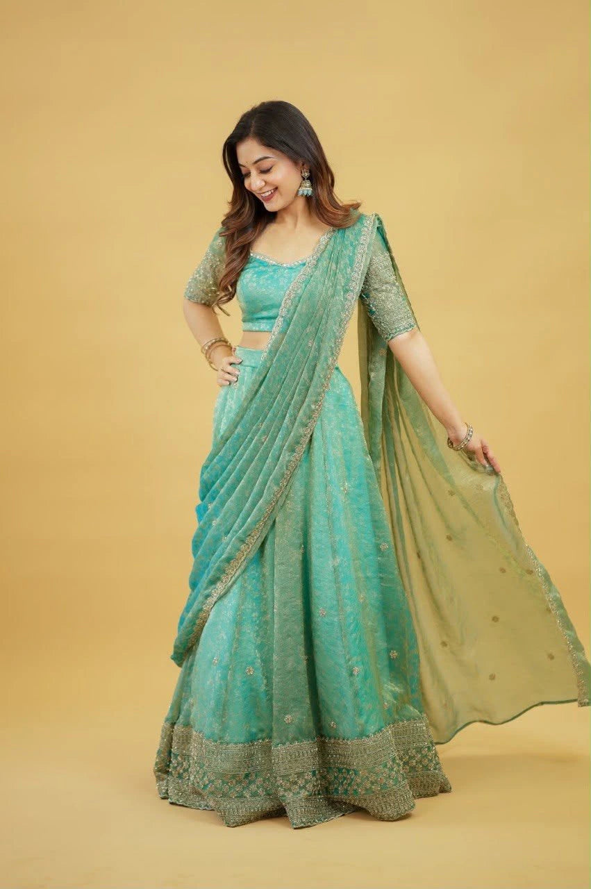 jaqard lehenga set 1