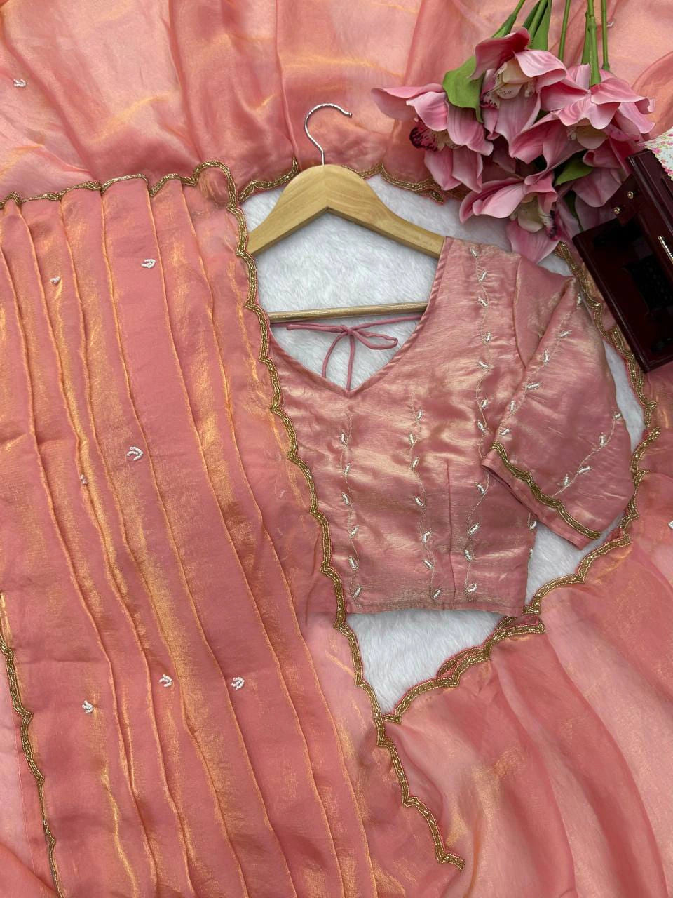 Designer Saree with Hand Work 6