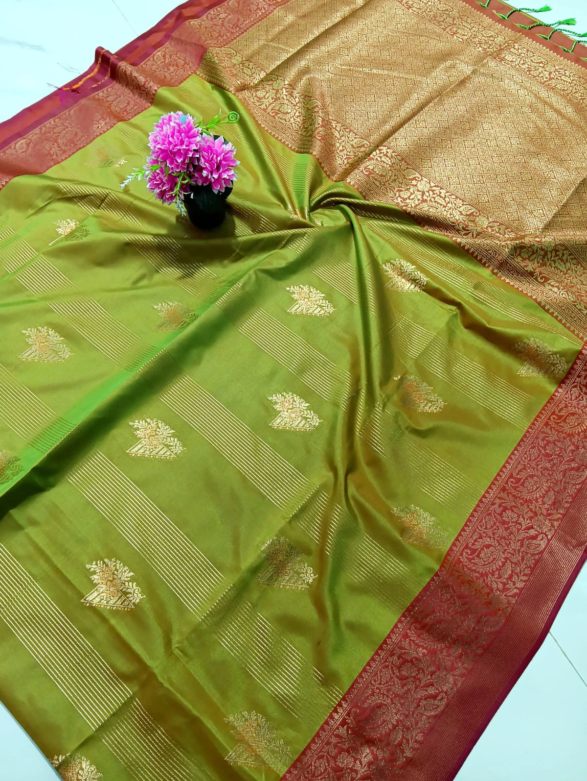 Soft Silk Saree with Blouse 7
