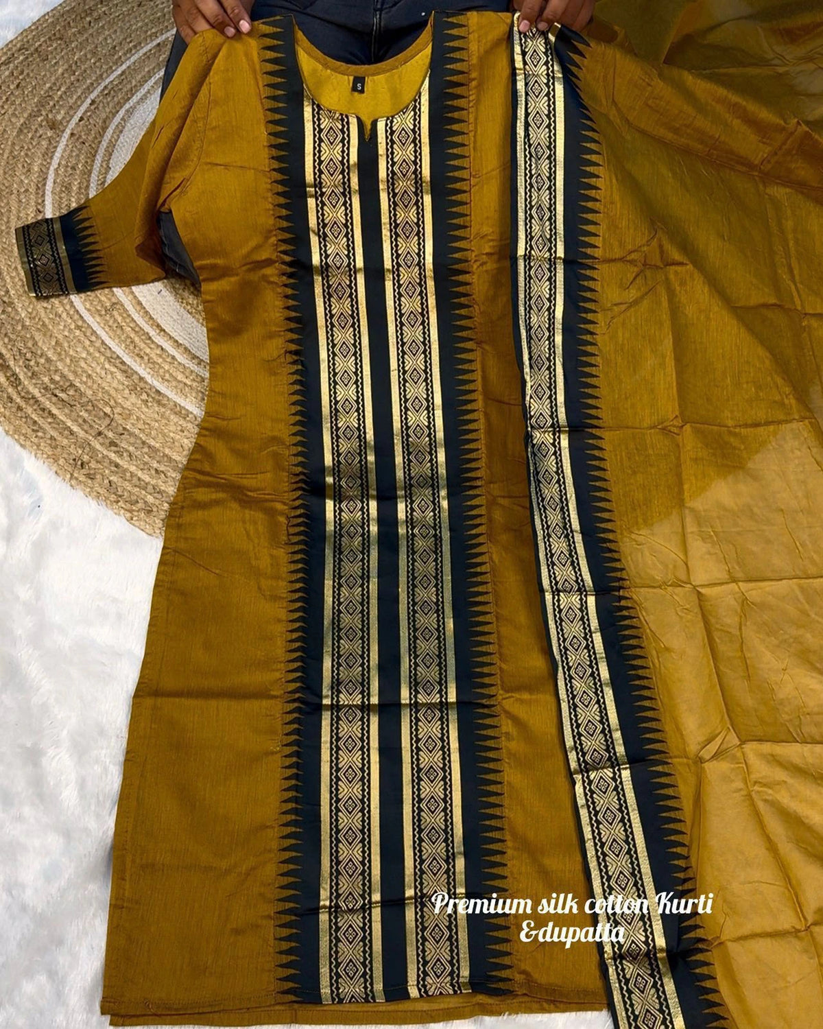 Silk Cotton Kurti Set 2