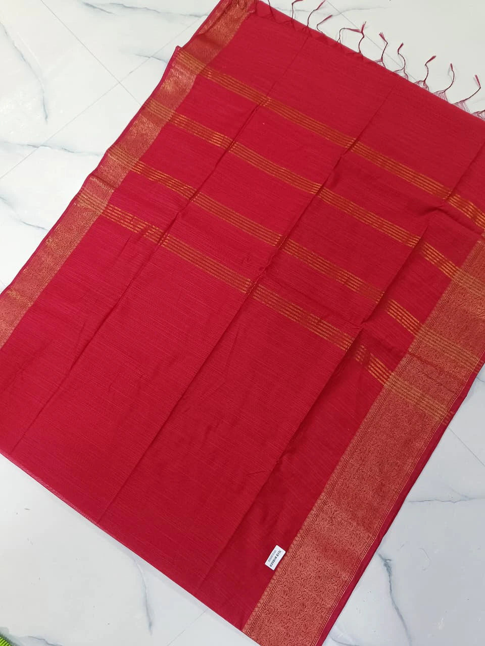 Slub Border Saree with Blouse 2
