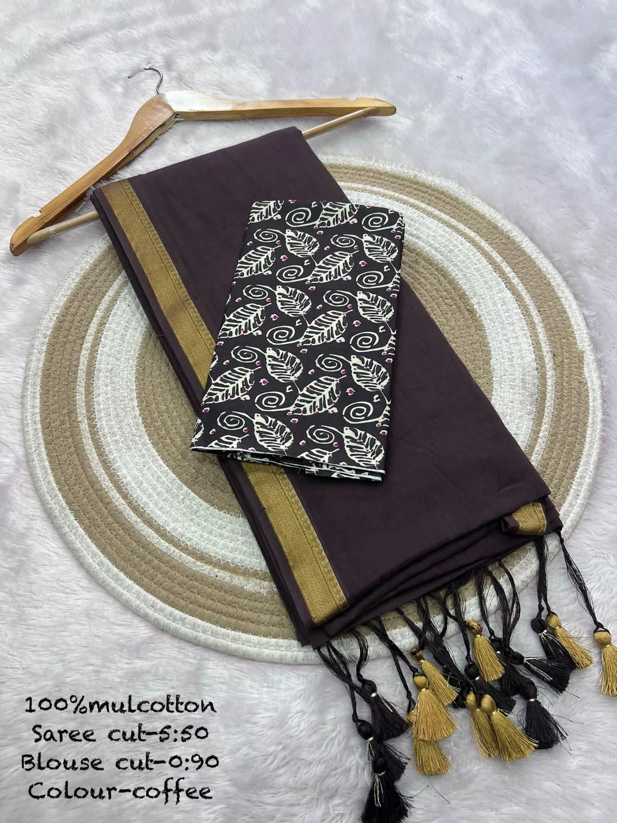 Mul Cotton Saree with Blouse 6