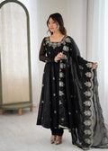 ❤️Elegant Embroidery Sequence Designer Anarkali Three Piece Set❤️ 1