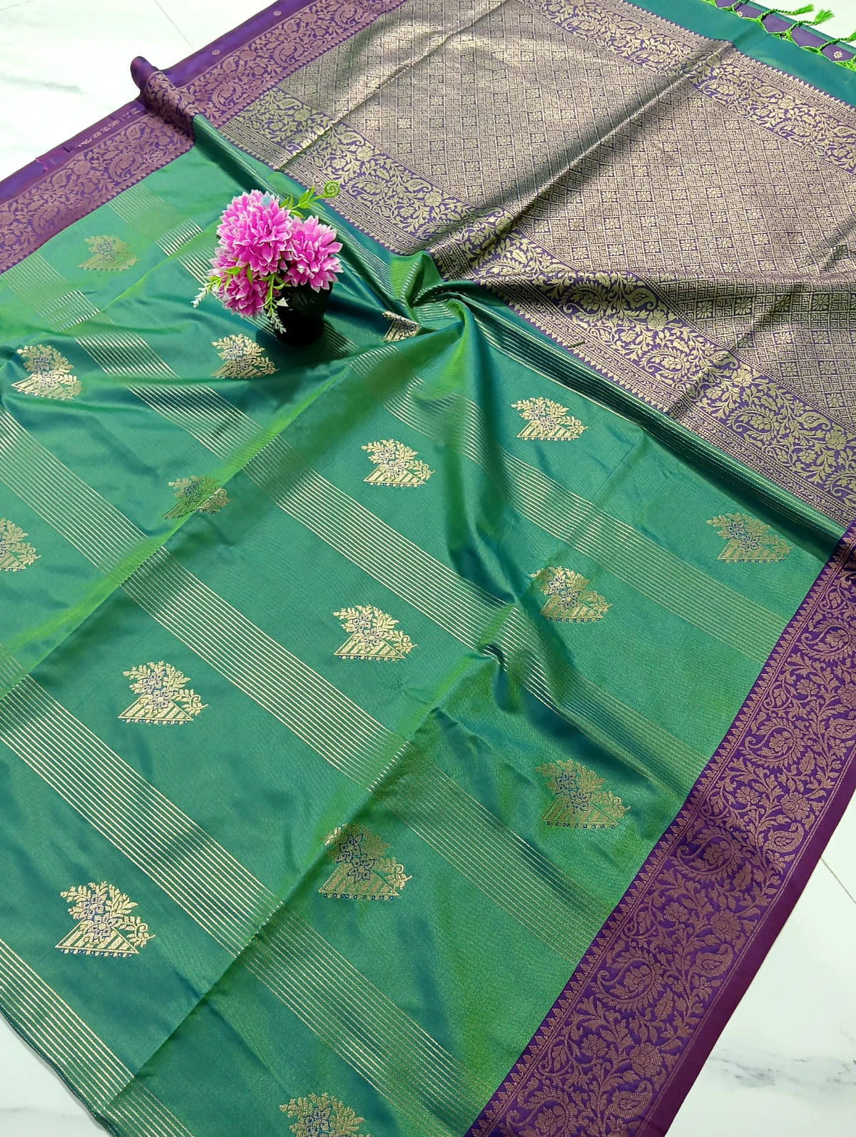 Soft Silk Saree with Blouse 6