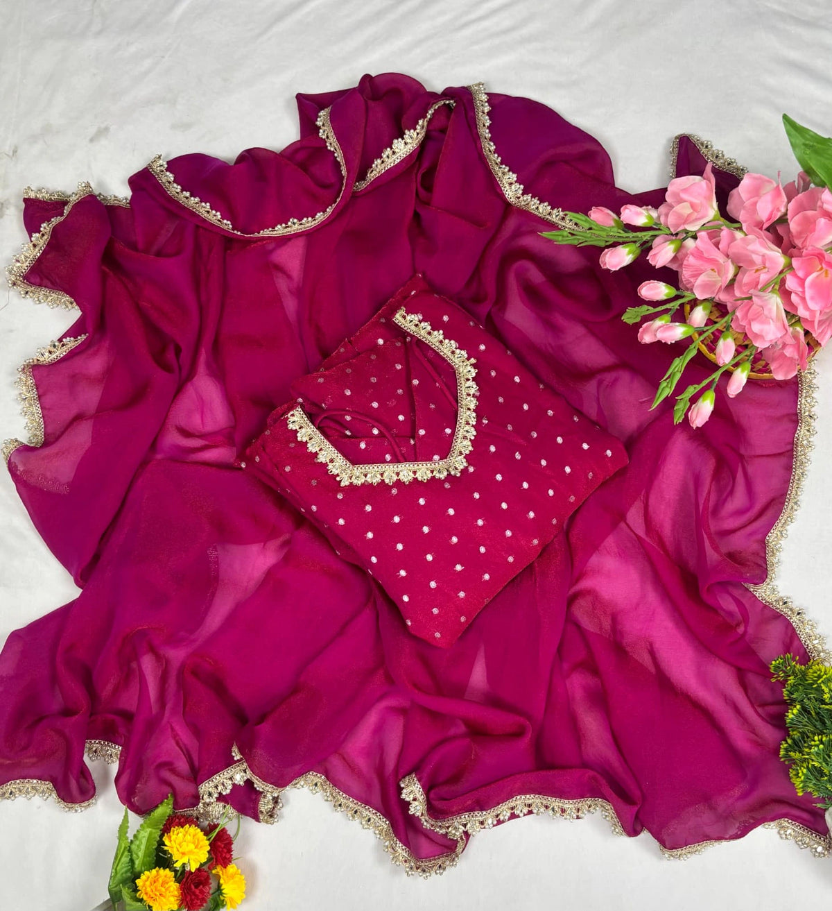 Nc Moss Gown with Dupatta 4