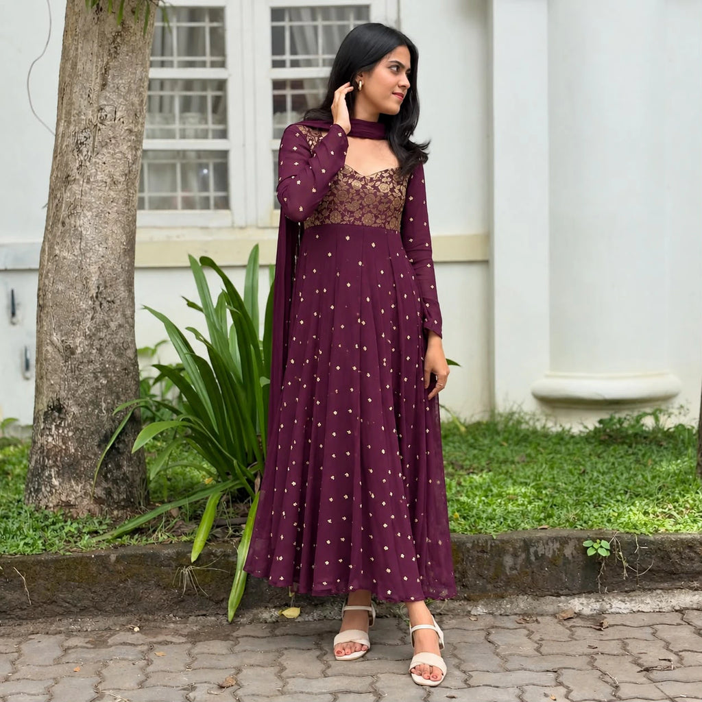 Georgette Anarkali Suit Set 1