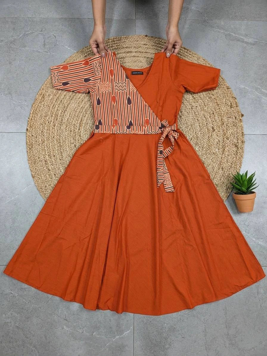 Biscuit Slub Floral Dress 4