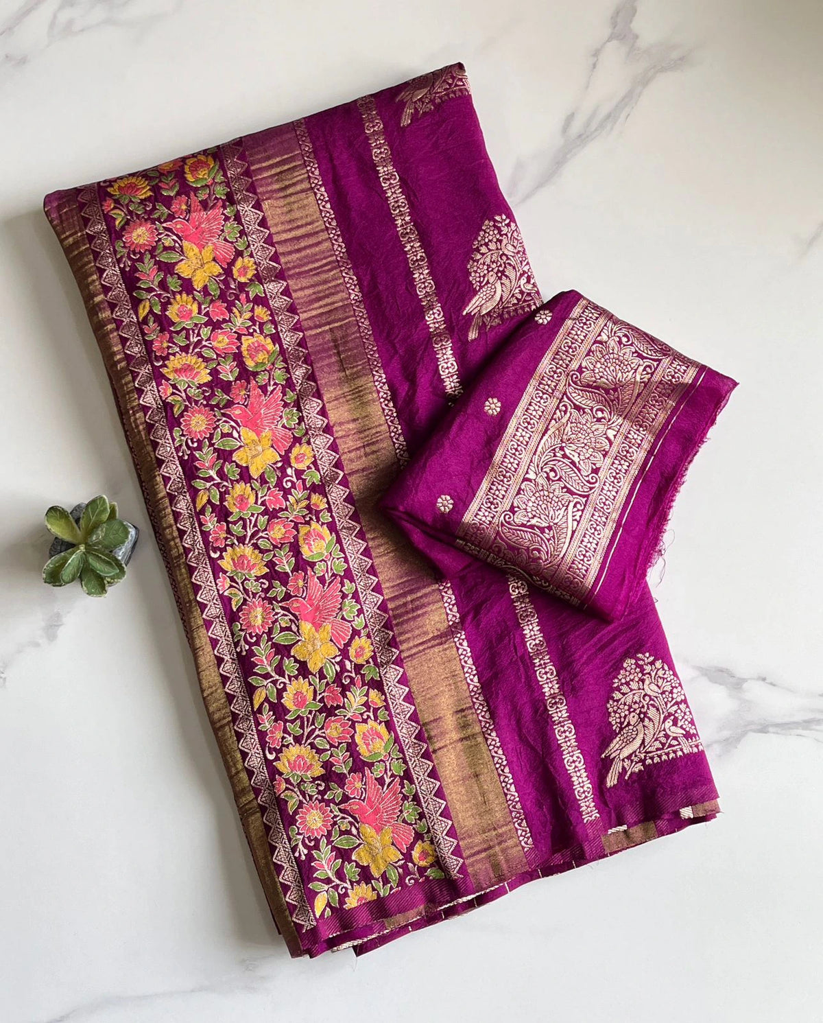 Khadi Crepe Silk Saree 3