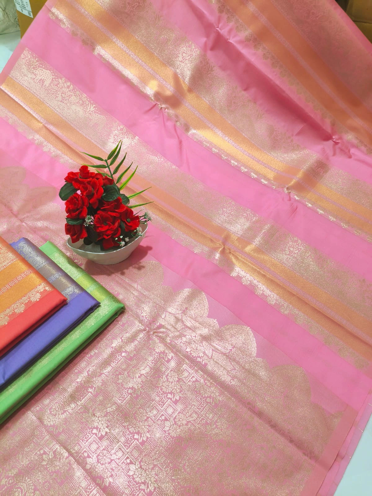 Zari Woven Saree with Blouse 4