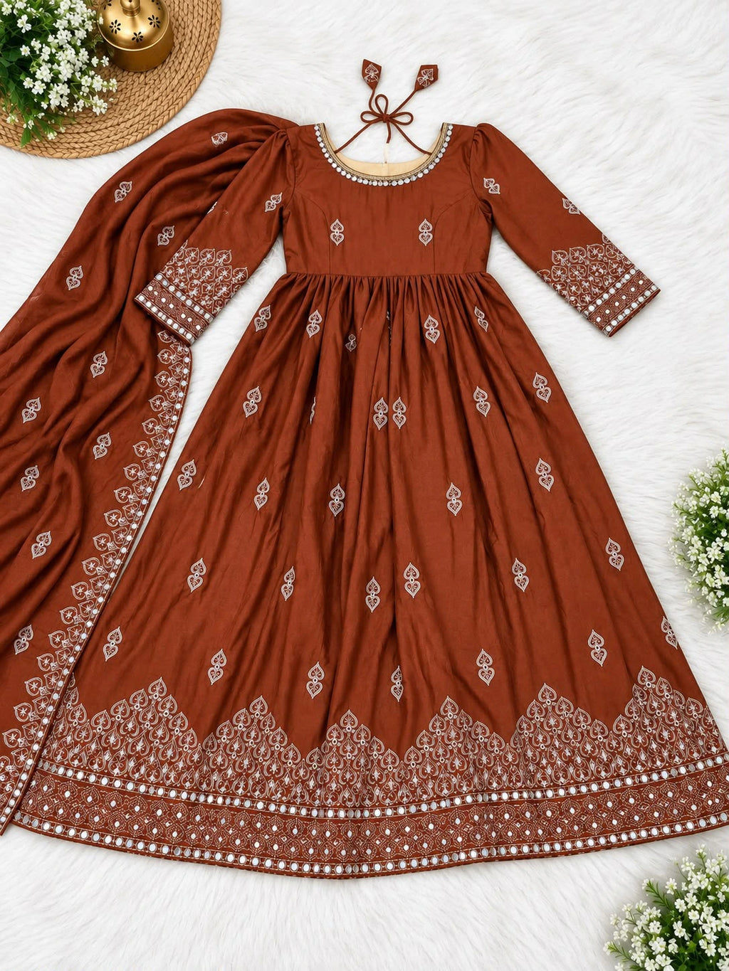 Rangoli Crush Anarkali Suit 3