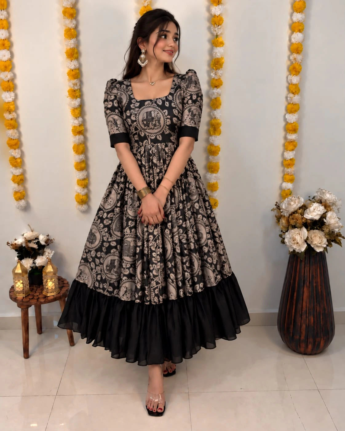 Kalamkari Silk Frock 3