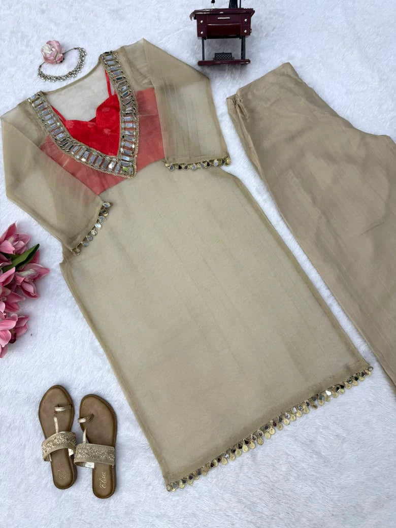 Salsa Silk Gown Set for Women 5
