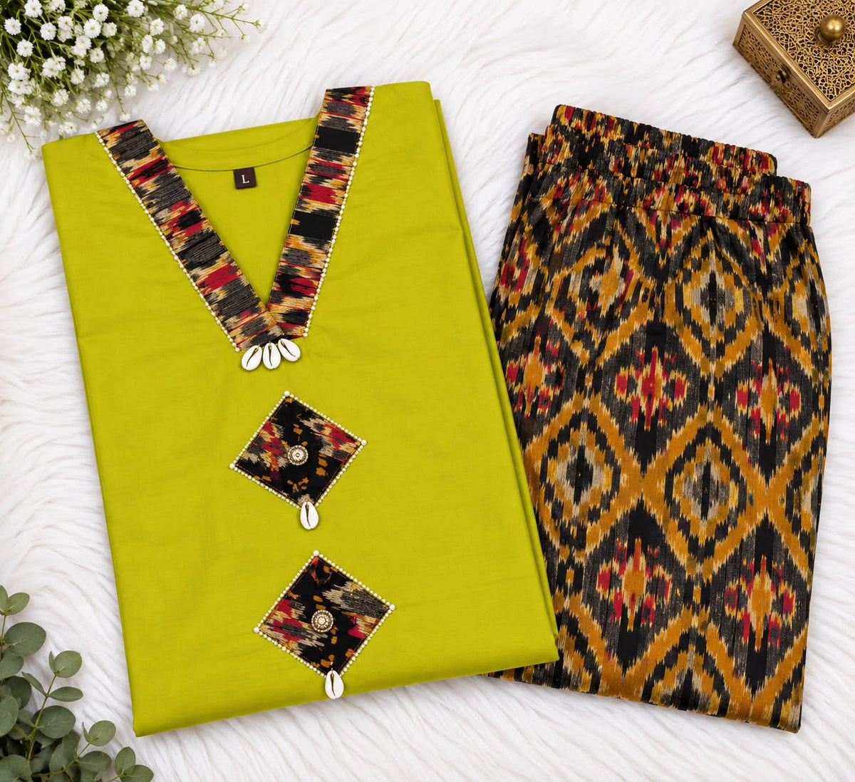 Cotton Ikkat Co-ord Set for Women 10