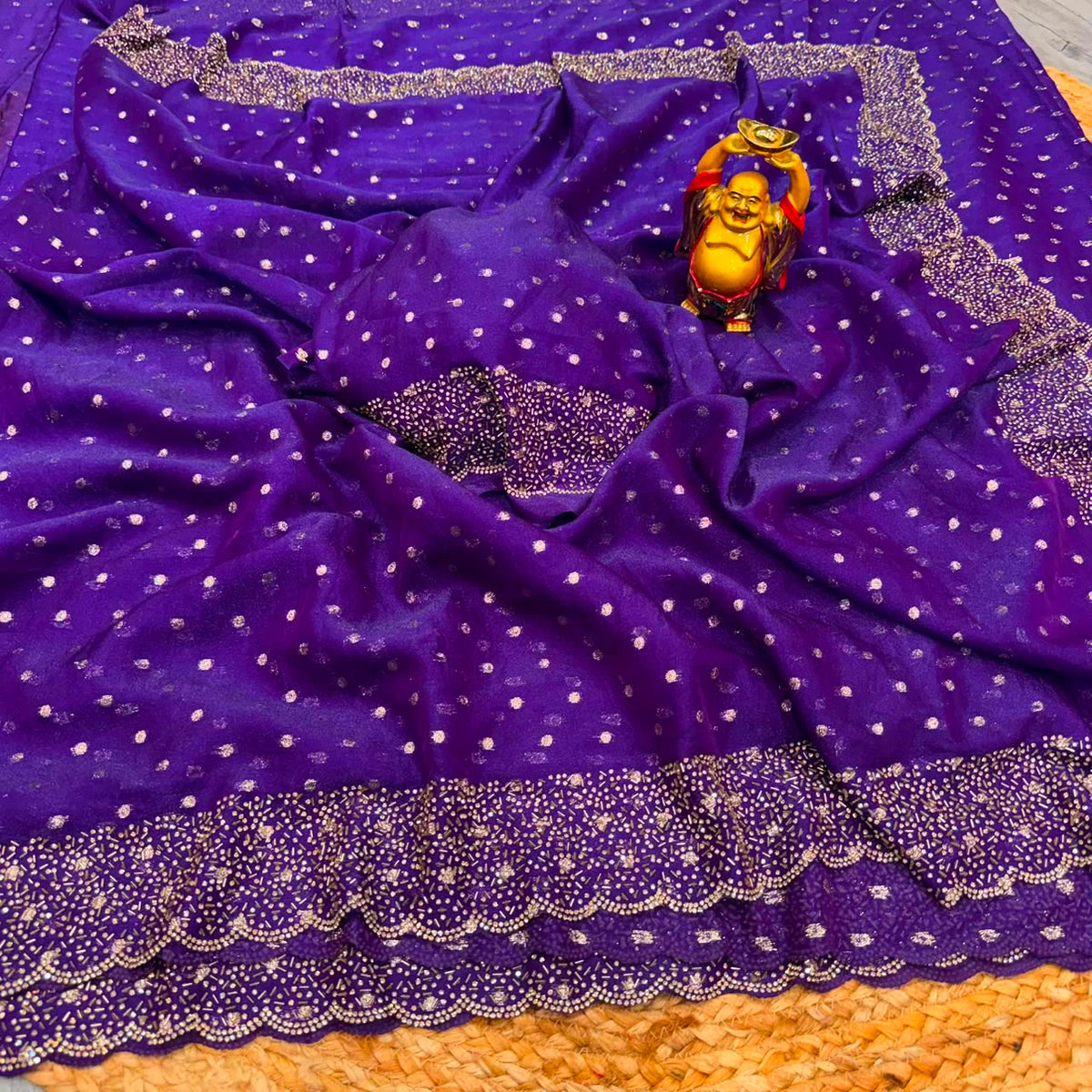 ❤️❤️Most Ever Gorgeous Space Silk Saree With Attractive Blouse Piece😍😍 3